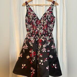 Black Floral Semi Dress.